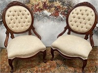11 - PAIR OF MATCHING PARLOR CHAIRS