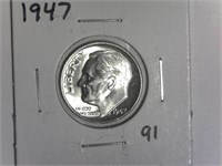 1947 Silver Roosevelt Dime