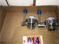 Stainless steel valves (2), 11-2" 304