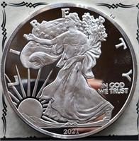 4 troy oz 2021 silver eagle silver round