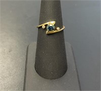 18 KT Sapphire and Diamond Ring