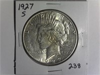 1927-S Peace Silver Dollar
