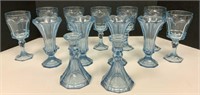 Vintage Fostoria Virginia Light Blue Glassware