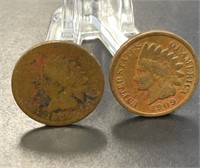 1864 and 1909 Indian Cent
