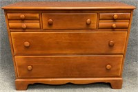 Vintage Five-Drawer Maple Dresser