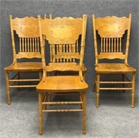 Set of Four Oak Dining Chairs