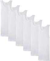 NEW (L) Men White Tank a-Shirts 6 Pack