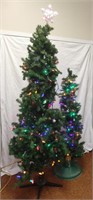 Christmas Trees 92"H & 63"H W/ Working Lights
