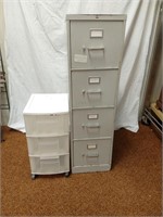 Hon 4 Drawer File Cabinet & 3 Drawer Plastic