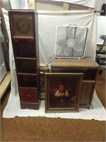 Clock, TV Stand, Fan, Picture & Frames