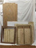 Plywood Of Assorted Sizes, Window Frames