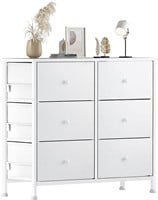 BOLUO White Dresser for Bedroom 6 Drawer Organize