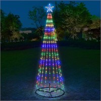7 ft Lighted Outdoor Christmas Tree, 336 LEDs Pre