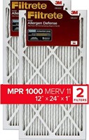 Filtrete 12x24x1 Air Filter MPR 1000 MERV 11, All