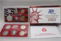 2002 U.S. MINT SILVER PROOF & STATE QUARTER SETS