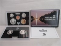 2021 U.S. MINT SILVER PROOF SET & COA