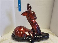 Glass deer 13"L note ear has been glued back on