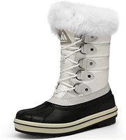 Women's Mid Calf Winter Snow Boots Size 9