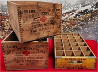 11 - VINTAGE DUPONT EXPLOSIVES BOX & COKE BOX