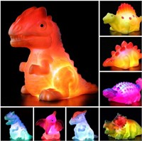 8 Pack Light up  Dinosaur Bath Toy Set