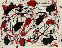 SAM FRANCIS OIL ON PAPER ABSTRACT (1923-1994)