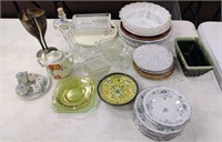 Teapot, Set of Plates, Saucers & Glassware