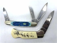 Sabre Pocket Knife and Steel Warrior Pocket Knife