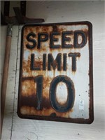 Speed limit Sign vintage 18in.x23in.