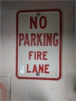 No parking fire lane sign 1ftx 18in.