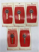(5) Vintage NOS Chevrolet Key-Mate Keys for 1969