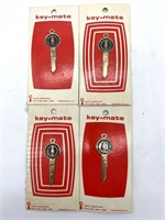 (4) Vintage NOS Oldsmobile Key-Mate Keys for 1970