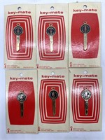 (6) Vintage NOS Oldsmobile Key-Mate Keys for 1967