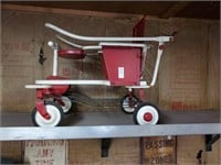 Vintage stroller red& white