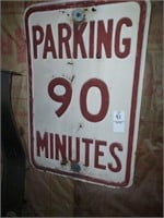 Parking 90 minutes sign 12in.x18in.