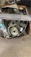 Rolls of roofing nails, box lot