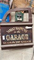 What Happens in the Garage Sign