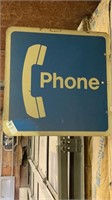 2 Sided Telephone Sign