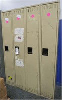 Tennsco Lockers (1) Single, (1) 3-Locker Unit