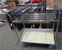 Mail Cart w/Wire Basket
