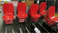 (43) Red Stacking Chairs
