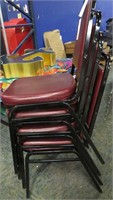 (4) Padded Stacking Chairs