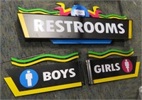 Restrooms/Boys/Girls Signs
