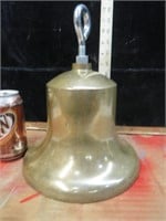 Antique Brass Bell No Clapper 9" Base 13" Tall