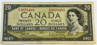 1954 Canada $20 Bill