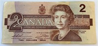 1986 Canada $2 Bill