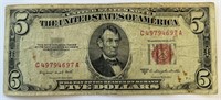 1953 Series B USA $5 Bill