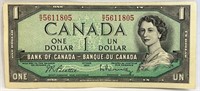 1954 Canada $1 Bill
