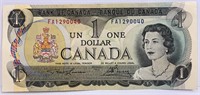 1973 Canada $1 Bill