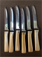 6-Walco Stainless Steel Restaurant Grade Knives