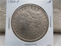 1900P AU Morgan Silver Dollar